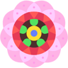 mandala düz simge