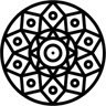 mandala çizgi simge