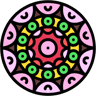 mandala çizgisel renk simge