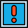warning sign lineal color icon