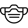 قناع وجه خط أيقونة
