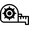 卷尺 双色调 图标