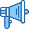 megaphone two-color icon