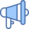 megaphone two color icon