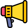 megaphone lineal color icon