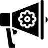 Megaphon gefüllt Icon