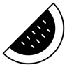 西瓜 双色调 图标