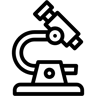 مجهر خط أيقونة