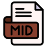 archivo midi color lineal icono