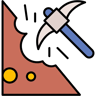 mining lineal color icon