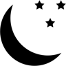 月亮 填充 图标