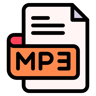 archivo mp3 color lineal icono