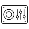 音乐均衡器 线条 图标