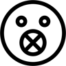 muted emoji line icon