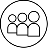 社交网络 线条 图标
