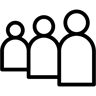 社交网络 线条 图标