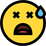 nervous emoji lineal color icon