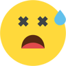 nervous emoji flat icon