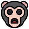 monkey lineal color icon