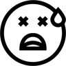 nervous emoji line icon
