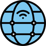 global network lineal color icon