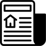 报纸文章 双色调 图标