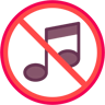 müzik yok düz simge