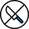 no weapons lineal color icon