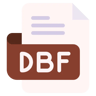 dbf file flat icon