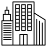 office building line icon