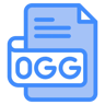 ogg file two color icon