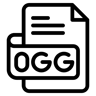 ogg 文件 线条 图标