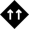 Einbahnstraßenverkehr gefüllt Icon