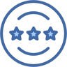 online rating two color icon