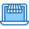 online shop two color icon