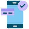 pagamento mobile piatto icona