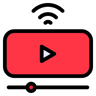 online video lineal color icon