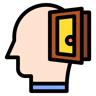 open mind lineal color icon