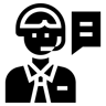 customer service filled icon