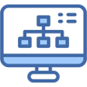 organization chart two color icon