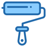 paint roller two color icon