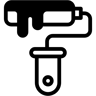 油漆滚筒 双色调 图标