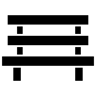 park bench filled icon