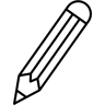 قلم رصاص خط أيقونة