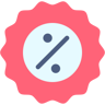 نسبة مئوية flat أيقونة