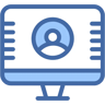 personal profile two color icon