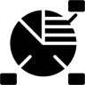 Kreisdiagramm gefüllt Icon