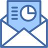 pie chart two color icon
