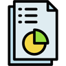 pie chart lineal color icon