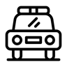 警车 line 图标